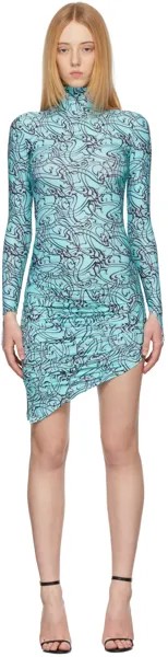 SSENSE Эксклюзивное синее платье Orbit City Maisie Wilen