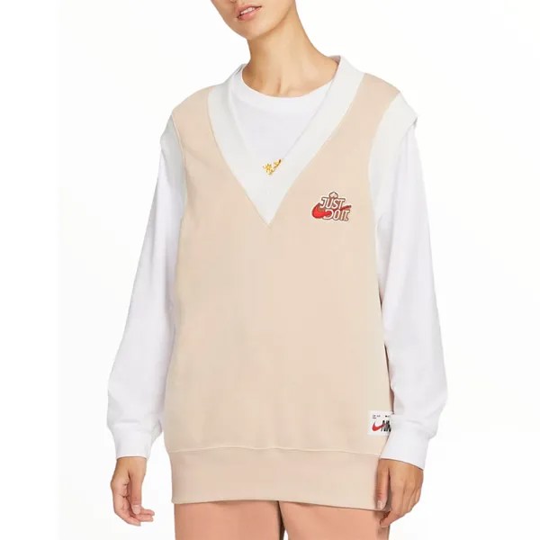Жилет Nike Oversized Fleece, бежевый