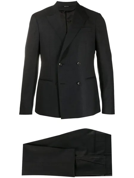 Z Zegna костюм узкого кроя с двубортным пиджаком