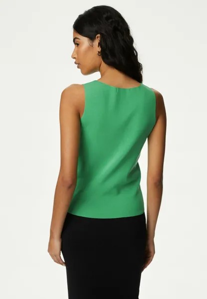 Топ Marks & Spencer, средне-зеленый Crew Neck