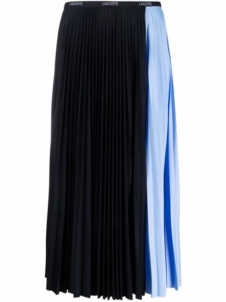 Lacoste плиссированная юбка в стиле колор-блок