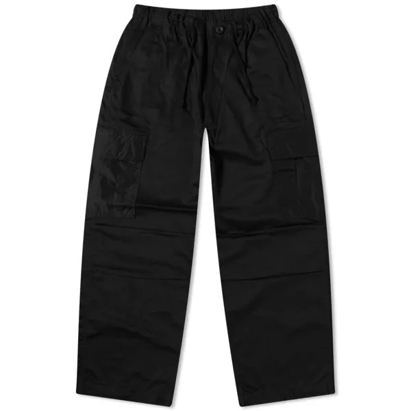 Брюки-карго Comme Des Garçons Homme из атласного нейлона, черный
