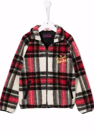 MC2 Saint Barth Kids клетчатая куртка на молнии