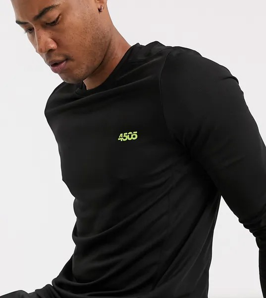 Черный спортивный лонгслив ASOS 4505 Tall