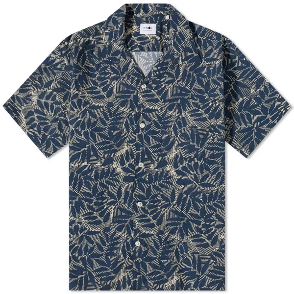 Рубашка NN07 Julio Leaf Print Vacation Shirt