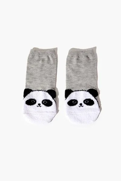 Носки до щиколотки с изображением панды Forever 21, серый
