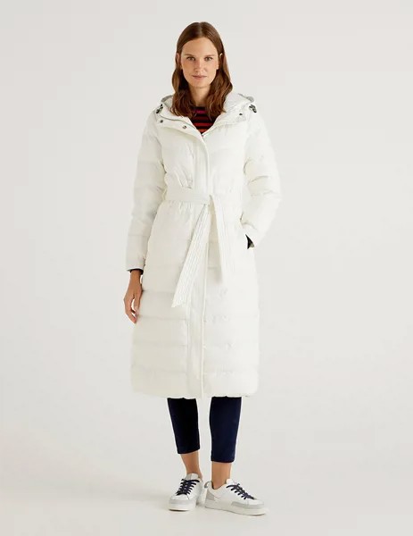 Пуховик-пальто женский United Colors of Benetton 21A_25WU5K355 белый 42