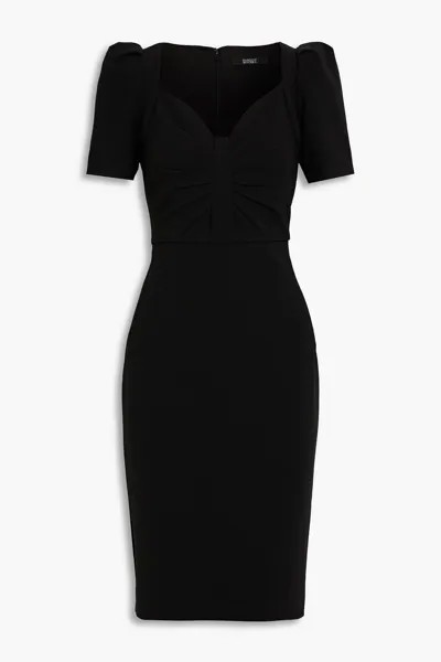 Плиссированное платье из крепа BADGLEY MISCHKA, черный