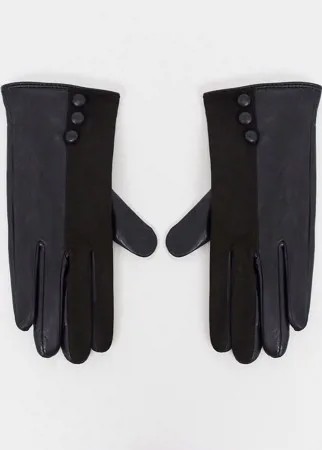 Черные кожаные перчатки Boardmans-Черный цвет