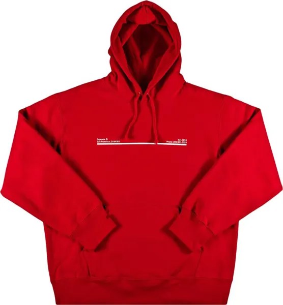Толстовка Supreme Shop Hooded Sweatshirt - San Francisco 'Red', красный
