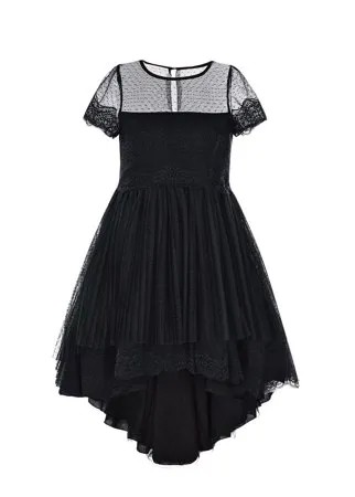Черное платье с кружевной отделкой Aletta детское