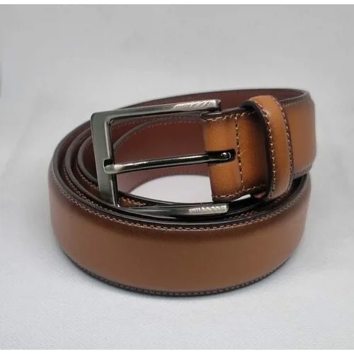 Ремень Perry Ellis, мужской, коричневый, натуральная кожа, размер L, США