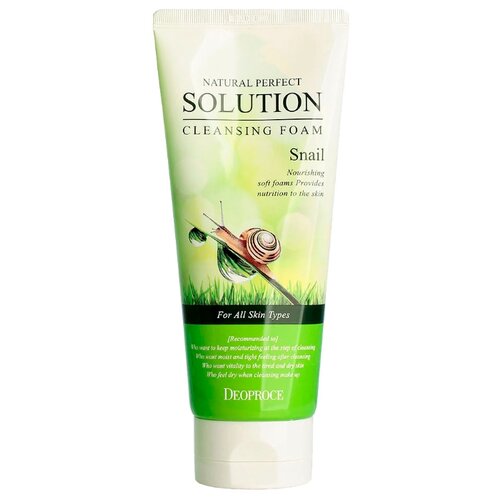 Deoproce пенка для умывания Natural Perfect Solution Cleansing Foam Snail, 170 г