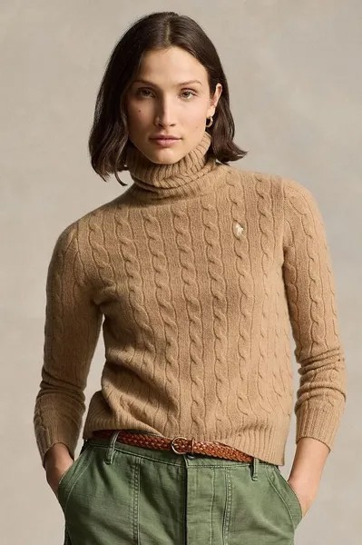 Шерстяной свитер Polo Ralph Lauren, бежевый