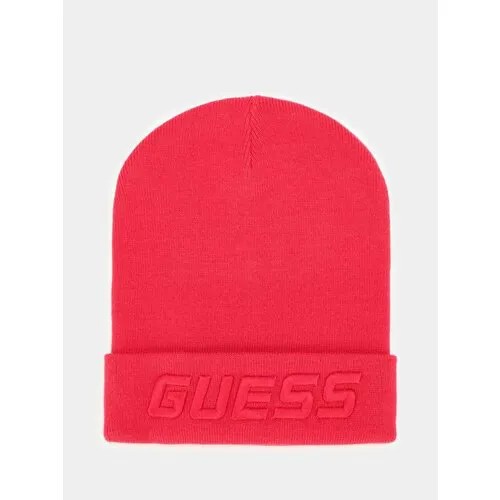 Шапка GUESS, размер Б/Р, розовый, красный