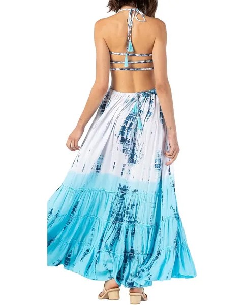 Платье Tiare Hawaii Naia Maxi Dress, цвет White Aqua Leo Ombre