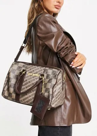 Коричневая сумка через плечо с логотипом Steve Madden-Коричневый цвет