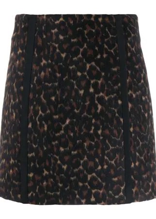 Sandro Paris юбка Lepy с леопардовым принтом