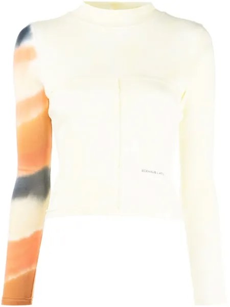 Eckhaus Latta топ Lapped Baby с длинными рукавами, желтый