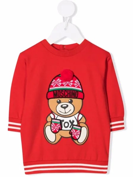 Moschino Kids платье-толстовка Teddy Bear