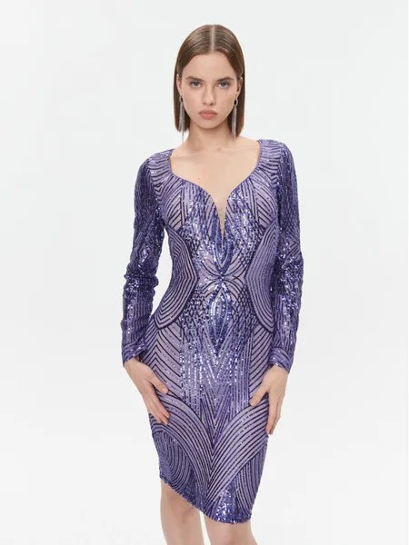 Коктейльное платье узкого кроя Fracomina, фиолетовый