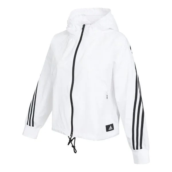 Куртка спортивная одежда будущие иконы тканая ветровка Adidas, белый