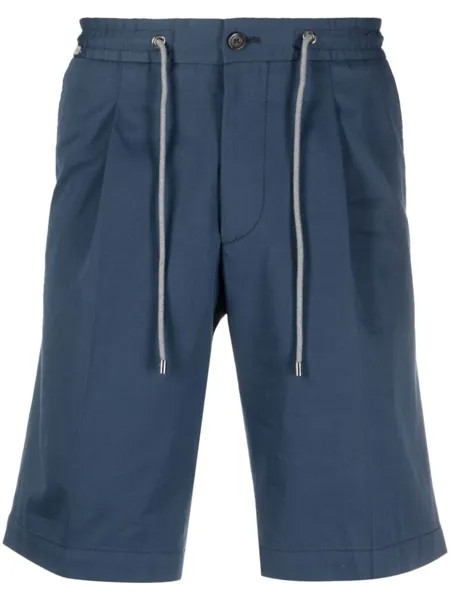 Corneliani брюки чинос с кулиской, синий