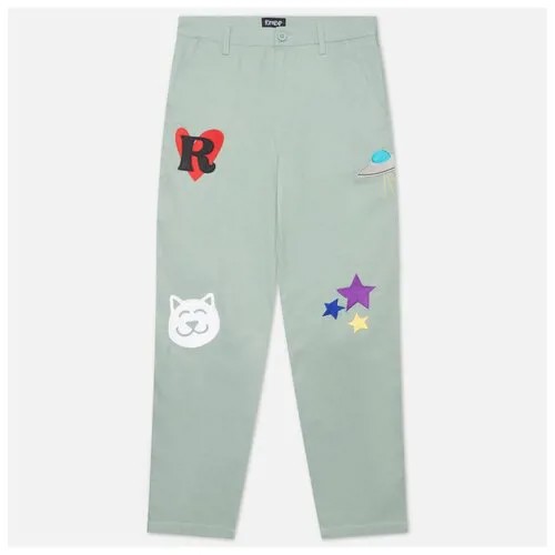 Мужские брюки Ripndip Play Date Cotton Twill Embroidered зелёный , Размер XL