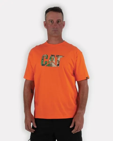 Мужская футболка с логотипом CAT, камуфляж
