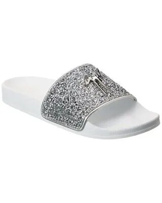 Мужские шлепанцы с блестками Giuseppe Zanotti Newburel Silver 45