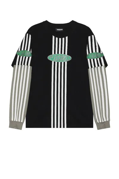 Футболка Pleasures Faux Layered Long Sleeve, черный