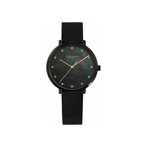 Наручные часы OBAKU Часы Obaku V186LXBBMB, черный