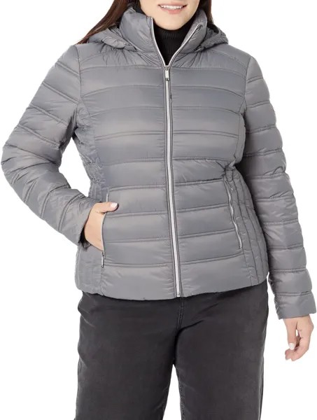 Куртка Michael Kors Zip Front Horizontal Quilt Packable Jacket M823157QZ, цвет Malachite Grey