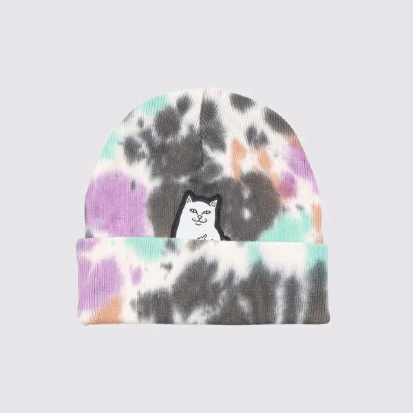 Шапка RIPNDIP Lord Nermal Beanie Black & Pink Tie Dye 2022