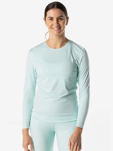 ЛОНГСЛИВ УТЕПЛЕННЫЙ ЖЕНСКИЙ WARM LONG SLEEVE TEE | AQUA, Голубой
