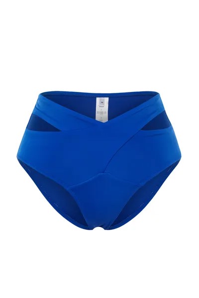 Низ бикини с вырезами и окном Saks Trendyol, темно-синий