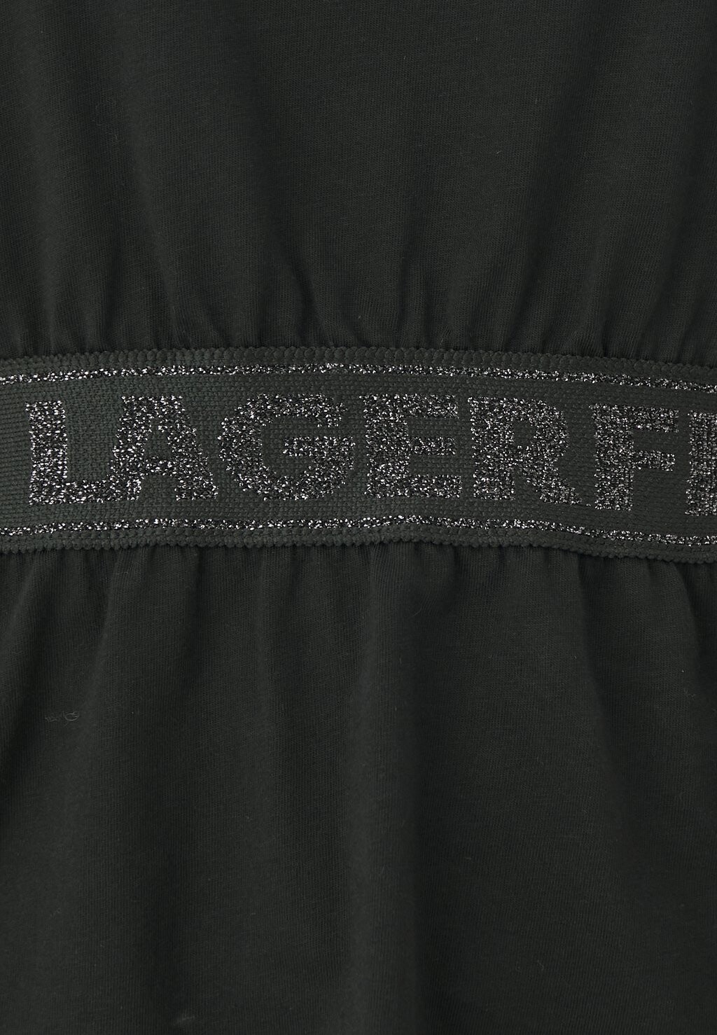 Футболка с набивным рисунком GLITTER LOGO TAPE KARL LAGERFELD, черный