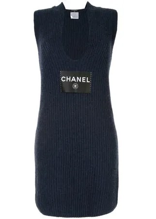 Chanel Pre-Owned платье без рукавов с логотипом СС