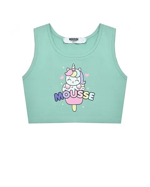 Топ, принт единорог с мороженым Mousse kids