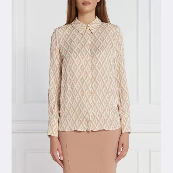 Рубашка узкого кроя Elisabetta Franchi, бежевый
