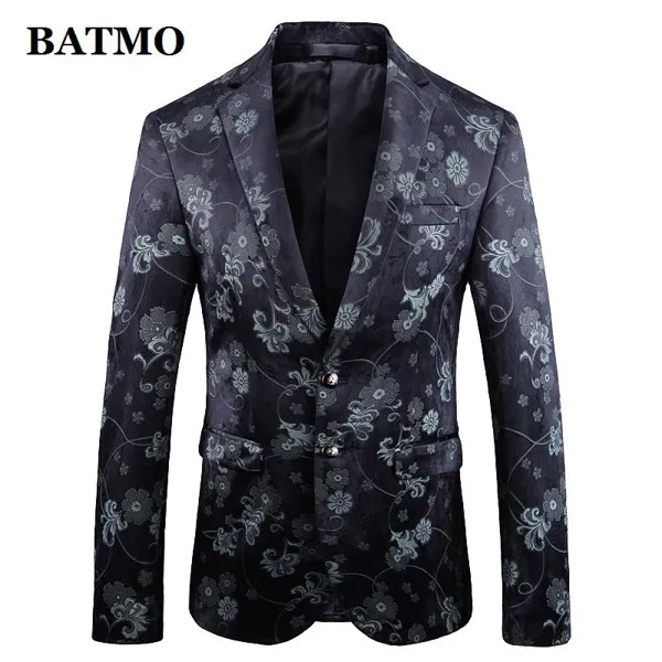 BATMO 2020 Новое поступление весенние модные повседневные блейзеры с цветочным принтом куртки для мужчин, мужские куртки с принтом, 1925