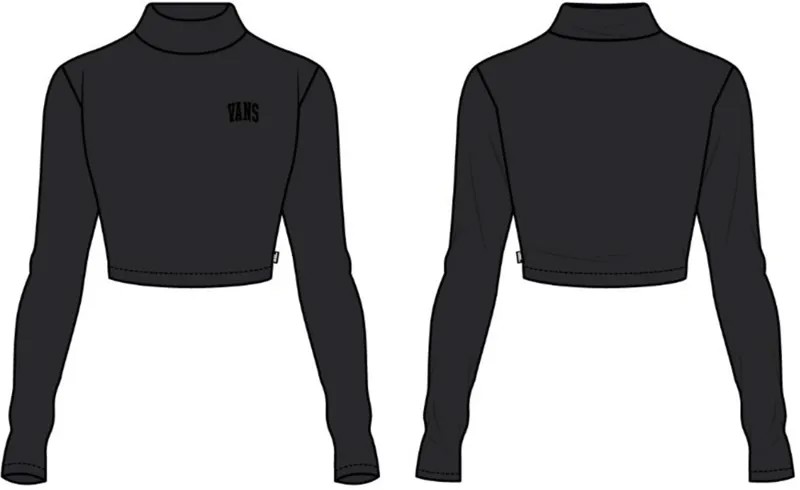 Топ Vans Mini Mock Neck Ls, черный