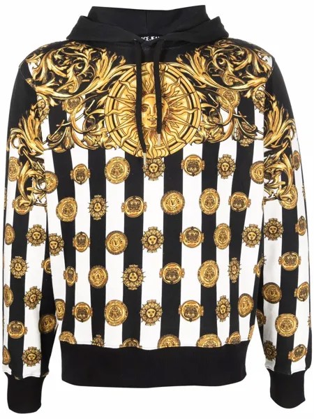 Versace Jeans Couture V-Emblem Medusa-print fleece hoodie