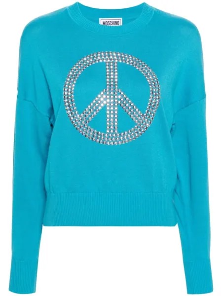Джемпер с заклепками MOSCHINO JEANS, синий