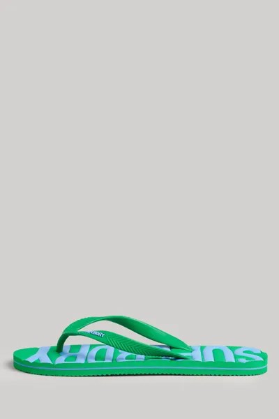 Веганские шлепанцы Superdry, зеленый