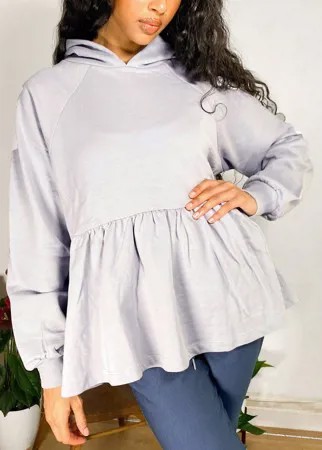 Худи свободного кроя ASOS DESIGN-Голубой