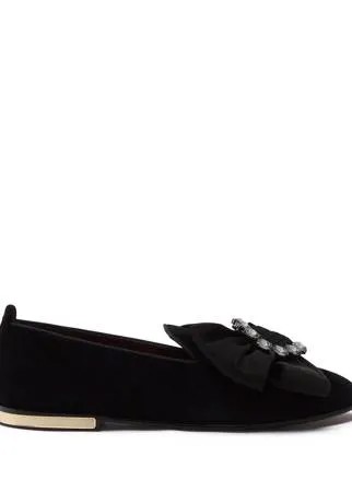 Dolce & Gabbana бархатные слиперы с бантами
