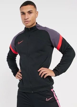 Олимпийка в черном и красном цвете Nike Football Academy-Черный цвет
