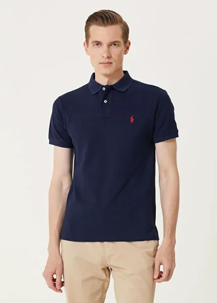Футболка с вышитым логотипом Polo Ralph Lauren, синий