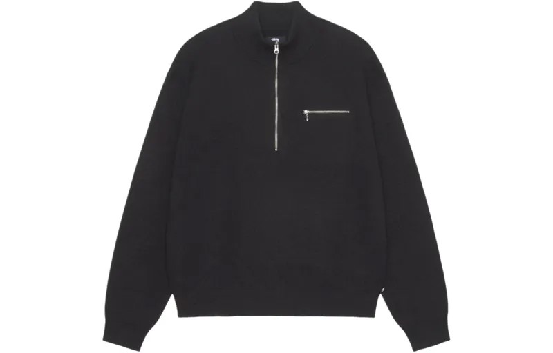 Джемпер Stüssy с полумолнией и воротником-стойкой Stussy, розовый